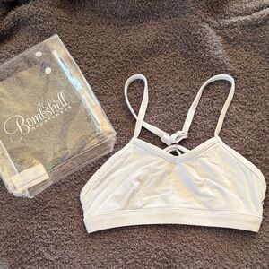 Bombshell Sportswear white sports bra
